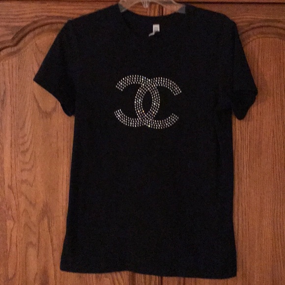 Handmade Chanel Rhinestone Short Sleeve 